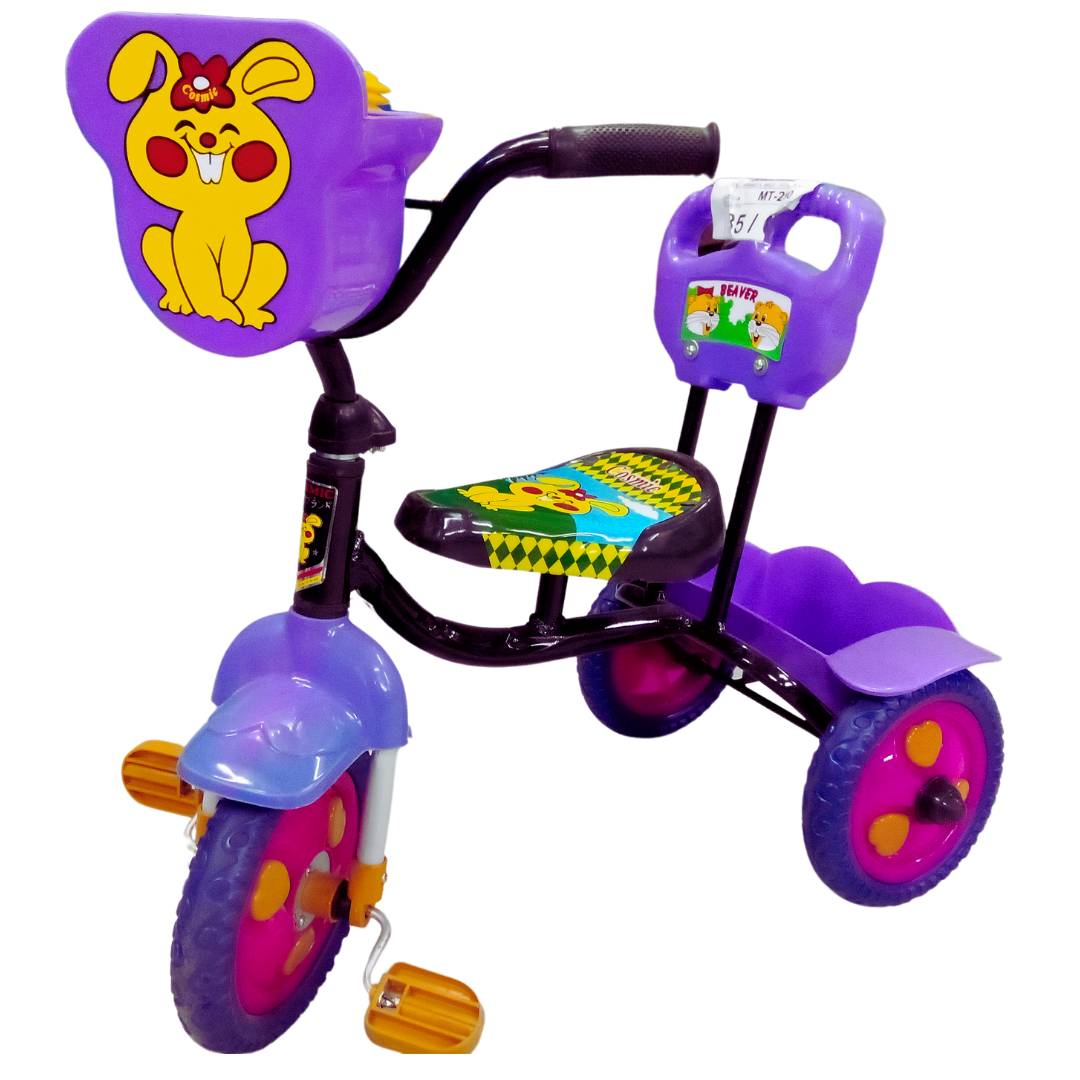 KIDDIE BIKE COSMIC TRIKE RABBIT WITH FACE BASKET MT-250